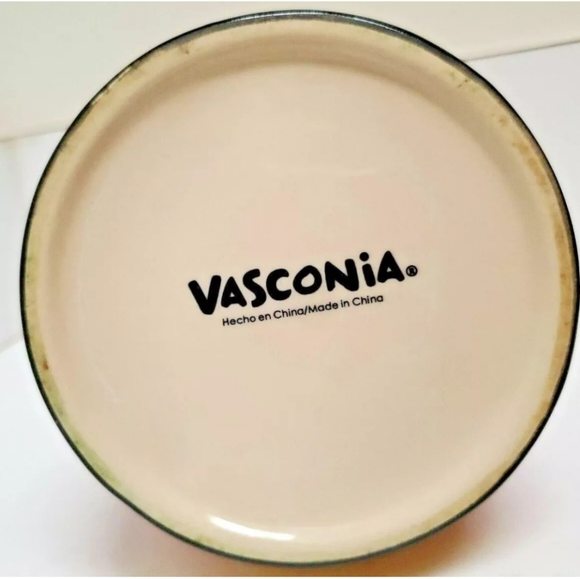 Vasconia Ceramic 7" Pitcher/ Vase Fiesta Red & Yellow Vegetable Decor Pre-owned - Picture 6 of 6